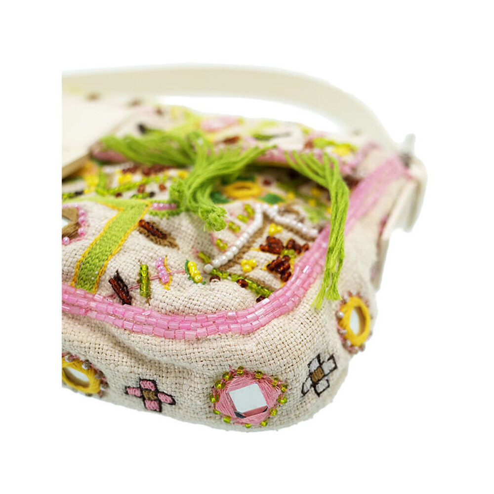 FENDI Fringe Beaded Bucket Bag Semi Shoulder - Picture 9 of 9